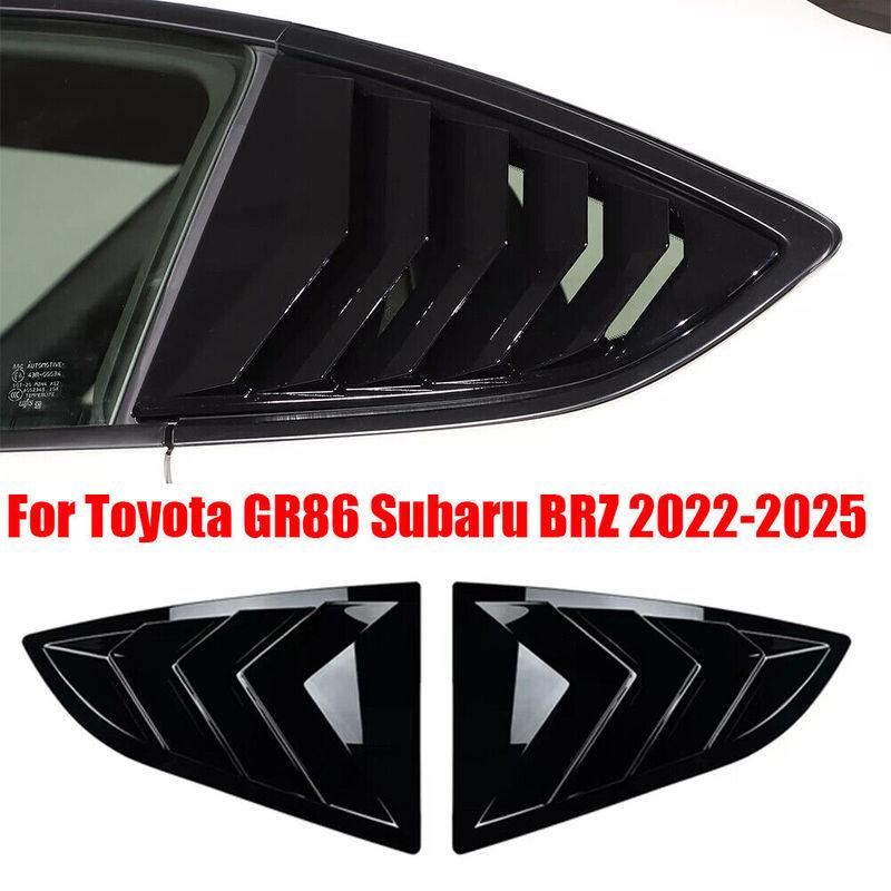 For Toyota GR86 Subaru BRZ 2024 2025 ABS Rear Window Louver Scoop Cover Side Vent Trim Car Adhesive Accessories Parts