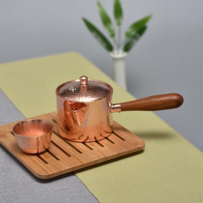 Медный чайник для питья 400 мл, аксессуар для чайной церемонии, диспенсер для кипящей воды