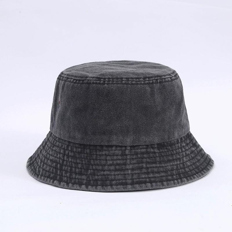 Stonewashed Cotton Bucket Hat UV Sun Protection Breathable Beach Holiday Travel