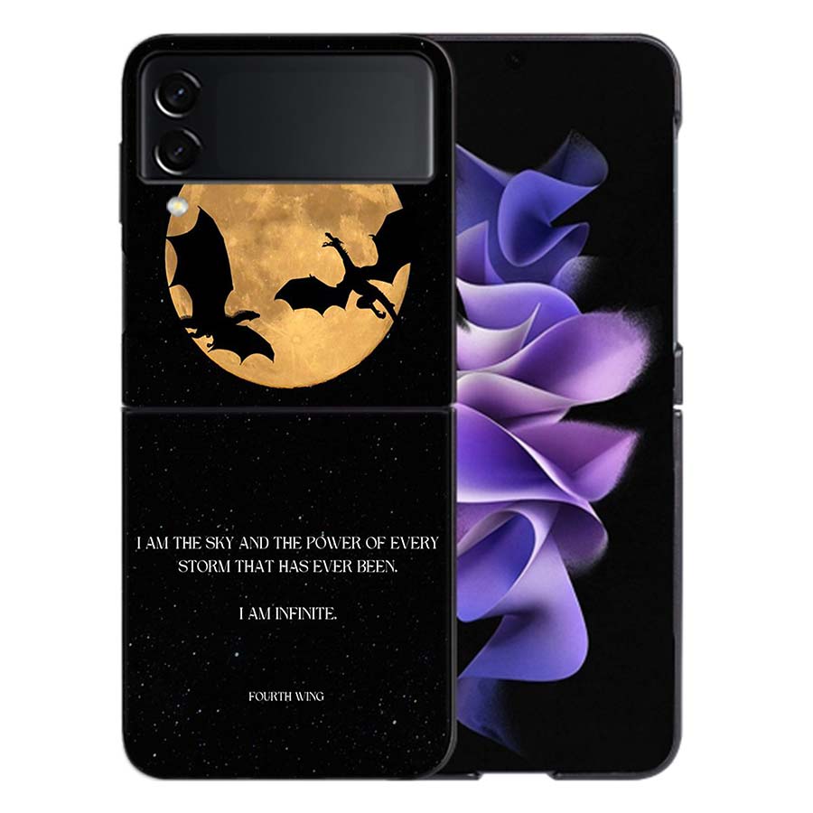 F-Четвертое Крыло Дракона Чехол Для Samsung Z Flip7 6 Galaxy Чехол Ударопрочный Z Flip5 Z Flip3 4 5G Жесткая Крышка Телефон TPU PC Жесткий Веселый