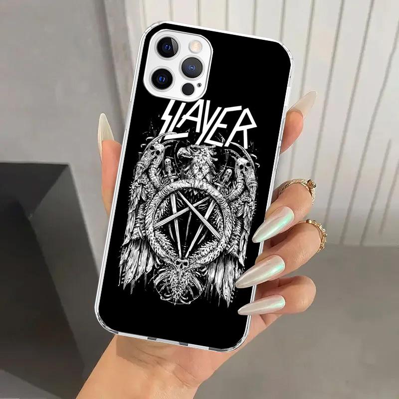 Slayer Heavy Metal Rock Band Phone Case for Iphone 17 Air 16 15 Plus 14 13 Mini 12 11 Pro Max 16E 7 8 SE 2020 Soft Funda Print S