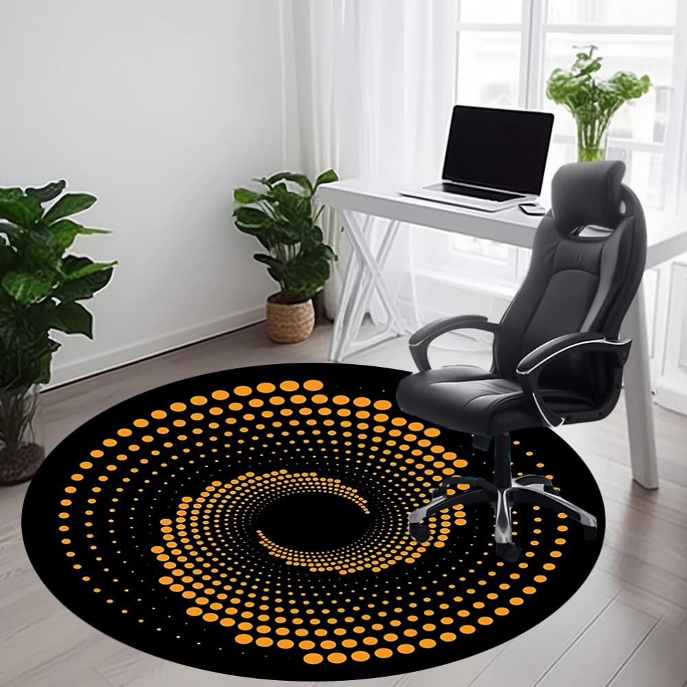 1 шт. Круглый ковер Vortex Dots для офиса, комнатный коврик, подходит для офиса, под офисные стулья, спальни, гостиной, домашнего декора, декора комнаты