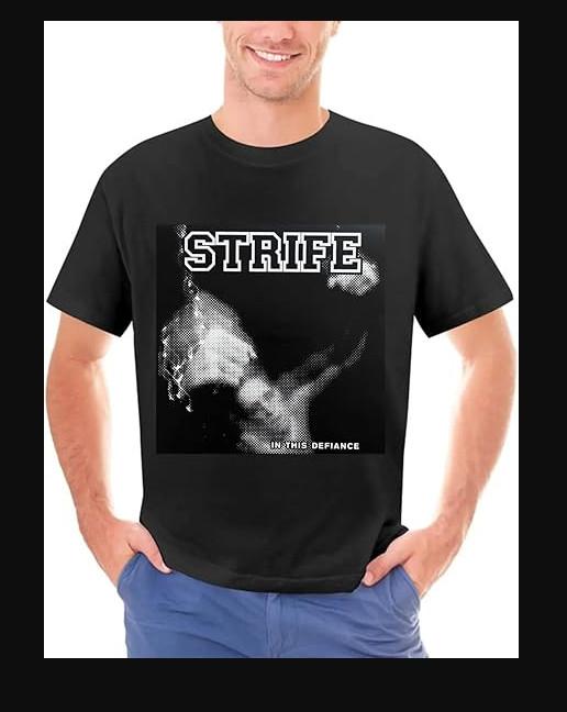 Strife American Hardcore Punk Band In This Defiance T-shirt size S-5XL Unisex T-Shirt