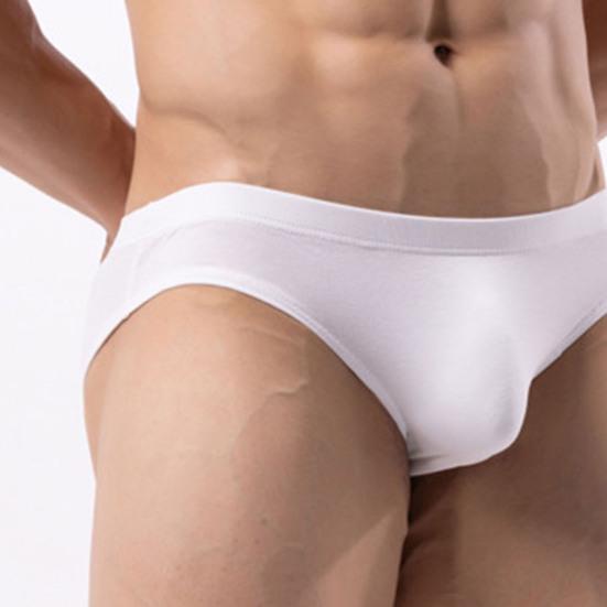 Мужские трусы с низкой посадкой, трехмерные, U-образные, однотонные, дышащие, удобные трусы