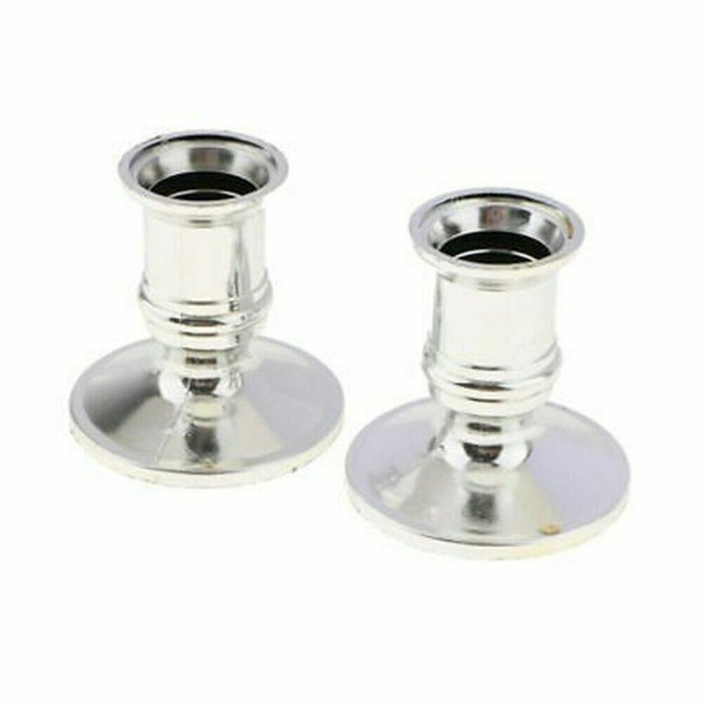 2Pcs Home Decor Party Candlestick Plastic Candle Holder Candelabra Stick Straight Taper