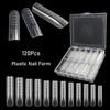 120Pcs Dual Forms Finger Top Forms For False Nail Art Tips Upper Form For Poly Nail Gel Extension Building Mold Nail Forms