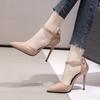 Fashion New High Heels Women Pumps Shoes for Women Pointed Toe Fashion Sexy Black Wedding Shoes Nude Bridal Shoes Ladies Heels Sandals