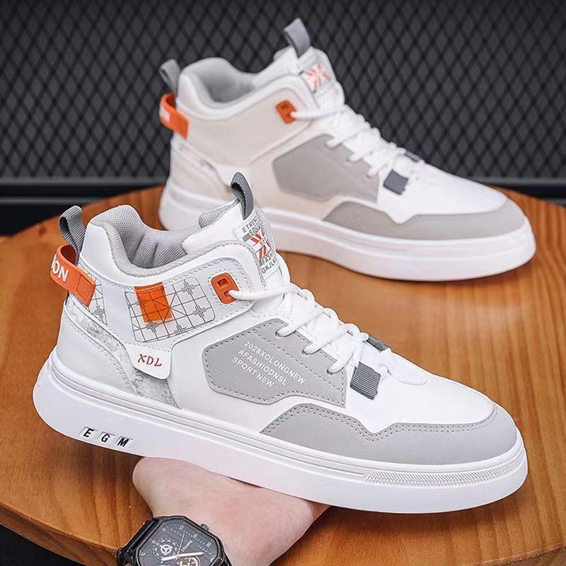 2025 Осень Новые Мужские Кроссовки с Высоким Верхом Мужская Спортивная и Повседневная Обувь