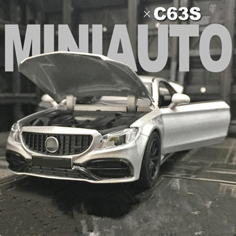 1:32 C63S Coupe Сплав Модель Автомобиля Литьевой Металлический Игрушечный Транспорт Автомодели Коллекция Симуляция Звука и Света Подарки для Детей