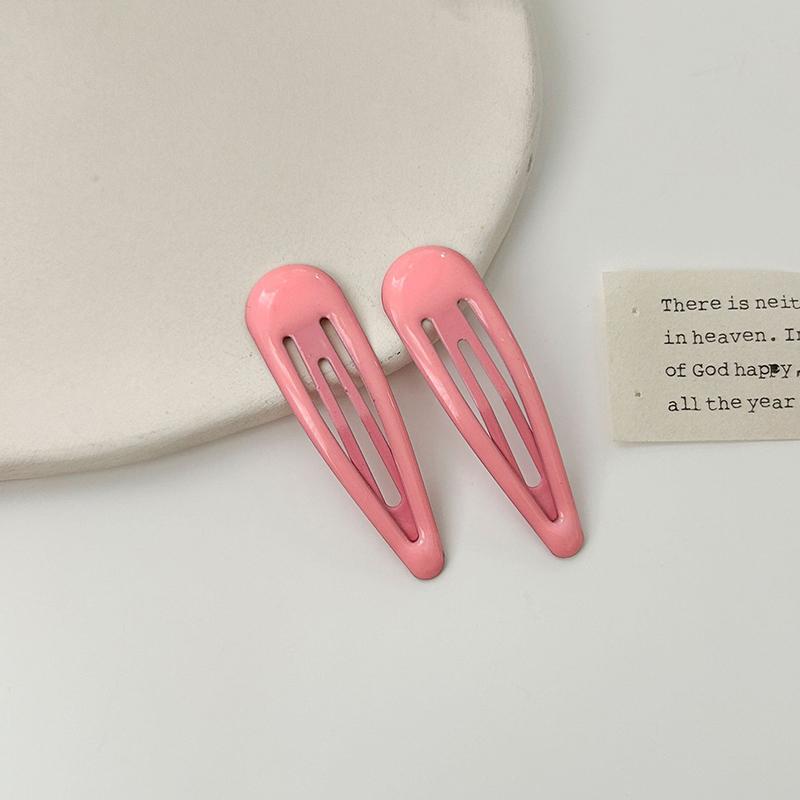 10Pcs/lot Macaron Candy Color Waterdrop Shape 5cm BB Hair Clips Girls Kids Hairpins Barrettes Headwear Accessories For Women