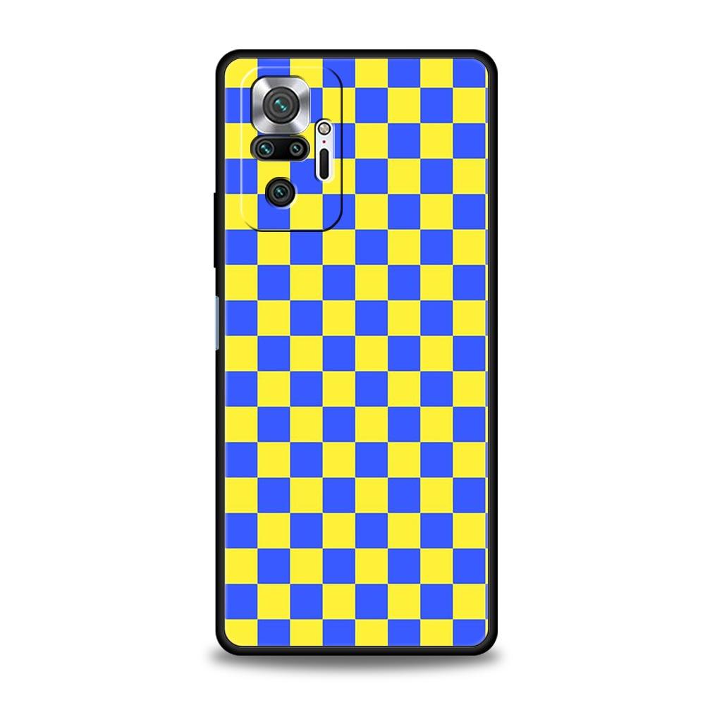 Чехол для телефона для Xiaomi Redmi Note 14 13 12 5G 11 10 Pro Plus 4G 9S 9 14C 13C 12C 10C 9C 9A Cover Ретро Классическая Шахматная Доска Клетка