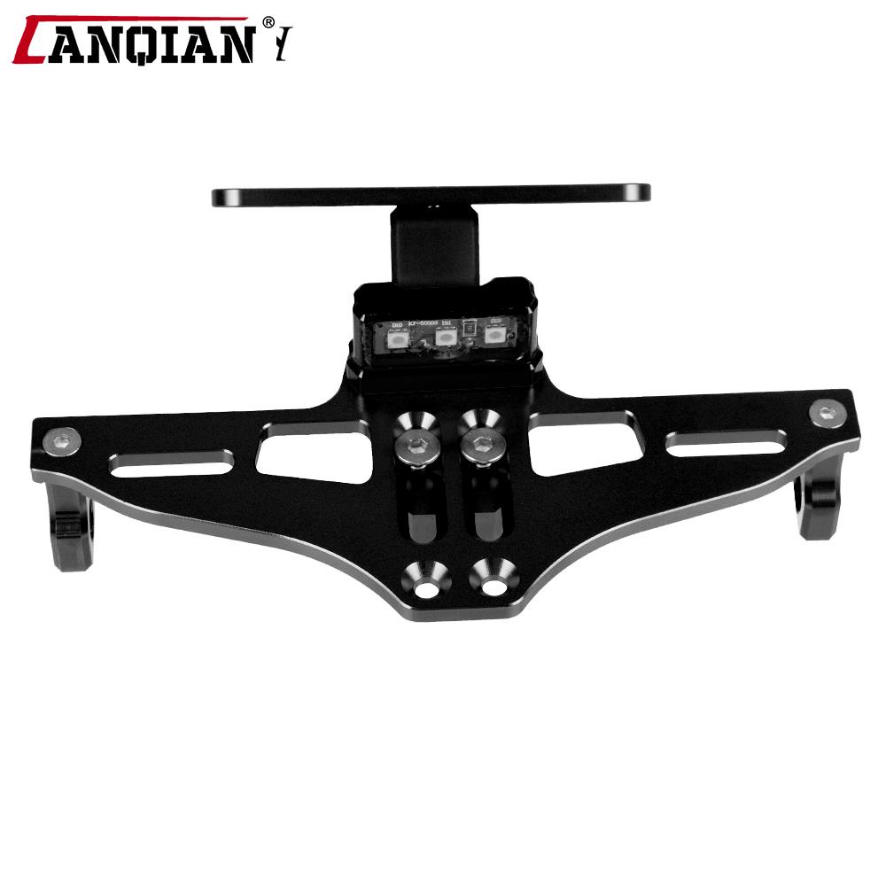 Universal Motorcycle License Plate Bracket With Light For Plate FOR KAWASAKI Z650 Z1000SX Z900 Z900RS NINJA 650 VERSYS 650