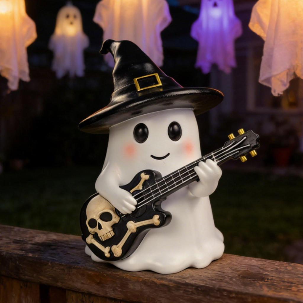 Light, Sweet Bedside Lamp, Halloween Ornament, Resin Night Light Figurine with Soothing for
