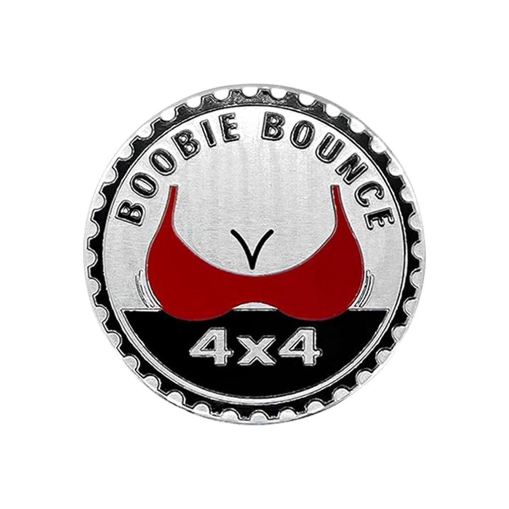 Booble Bounce Badge Rated Car Emblem, 4 X 4 3D Metal Car Badge Decal