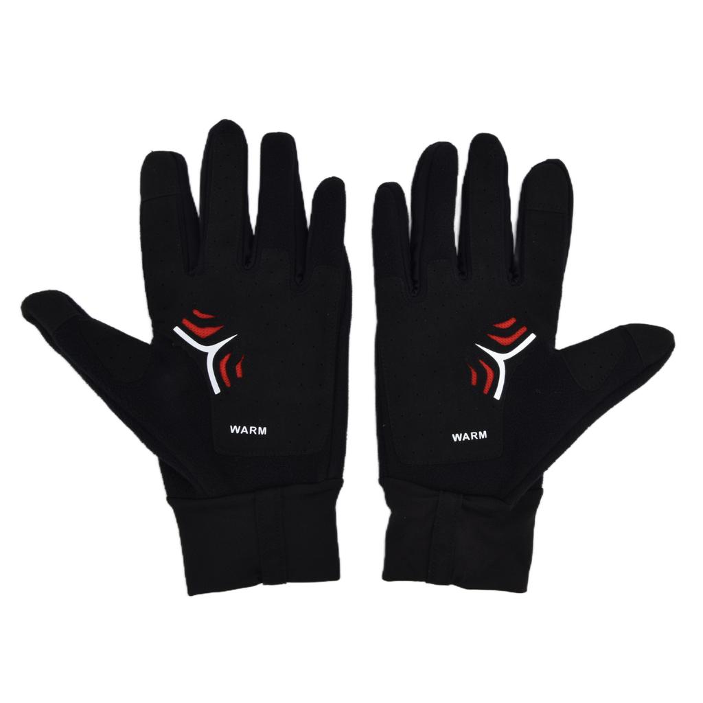 Cycling Gloves Touch Sensitive Waterproof Black Non Slip Windproof Gloves for Outdoor Cycling Travel