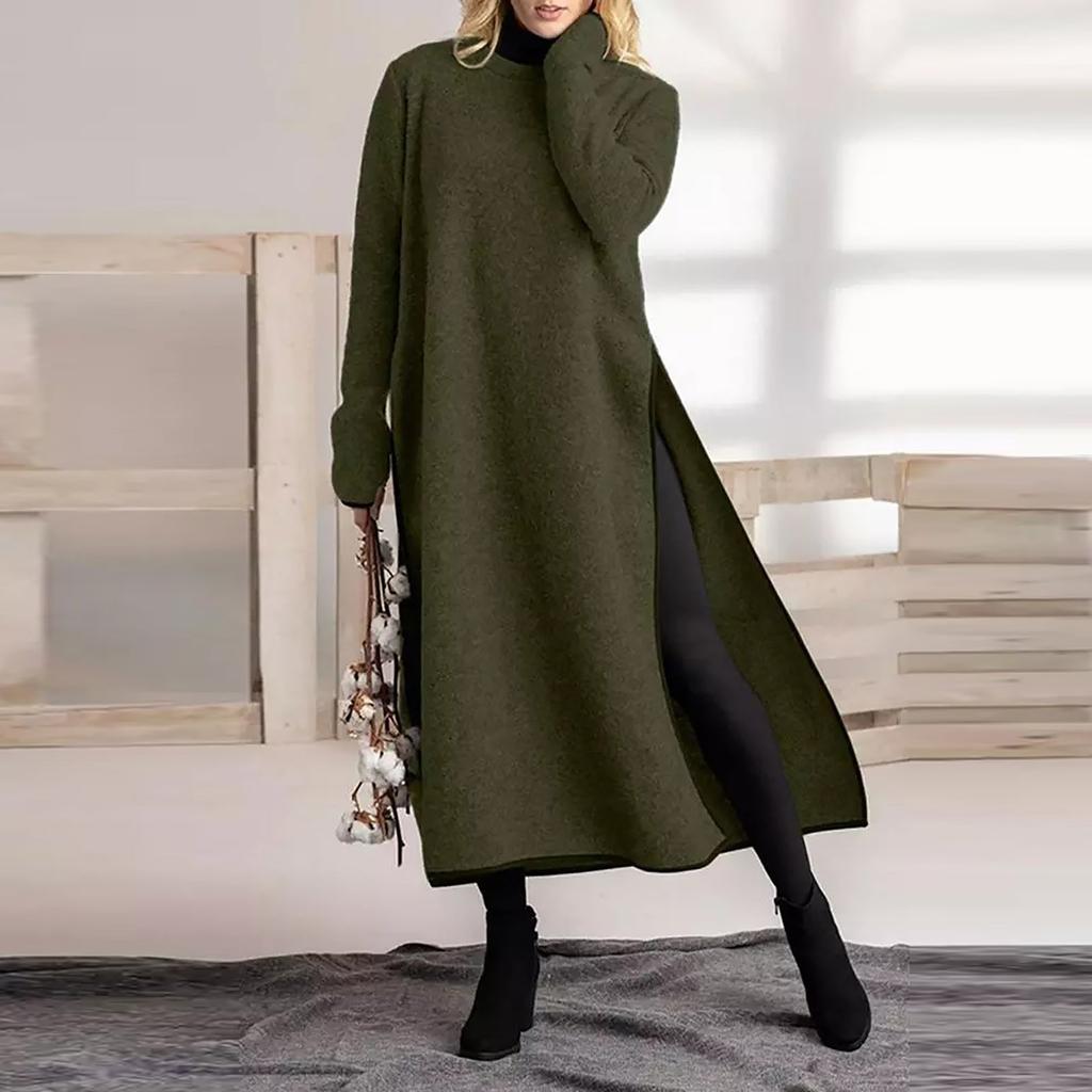 Womens And Fashion Loose Winter Large Size Knit Lace Loose Large Size Hoodie Casual Dress
