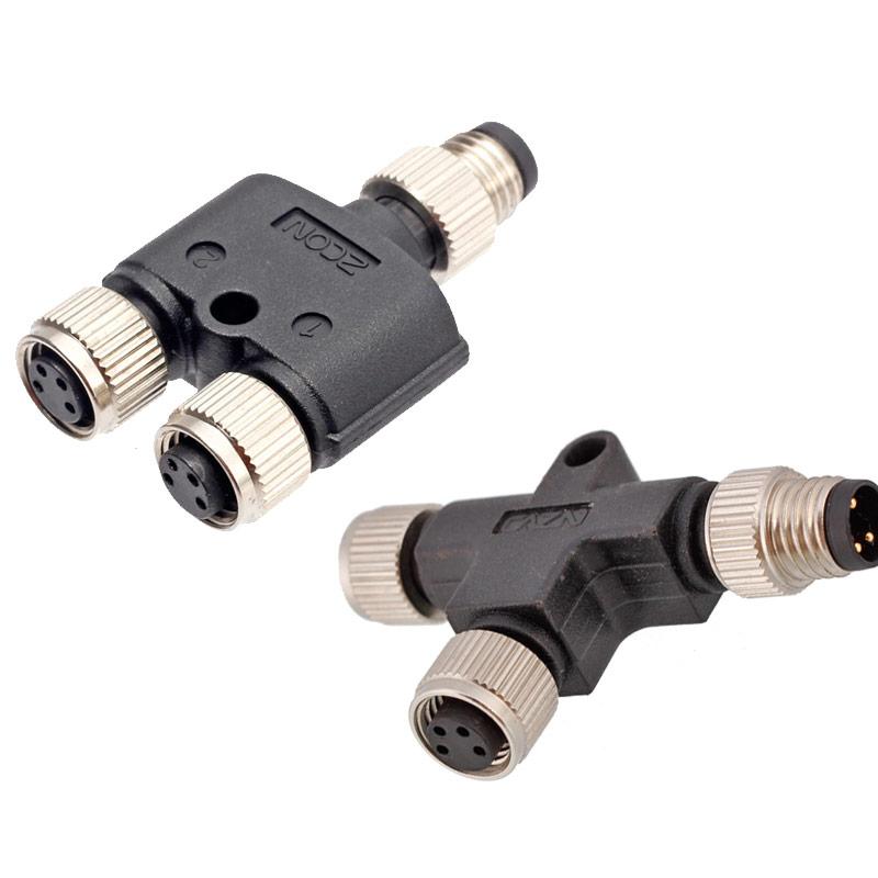 Waterproof Y type Split-line M8 Connector Male Female Plug With 1M Wire Cable Thread Docking for Camera Monitor Medical Ebike