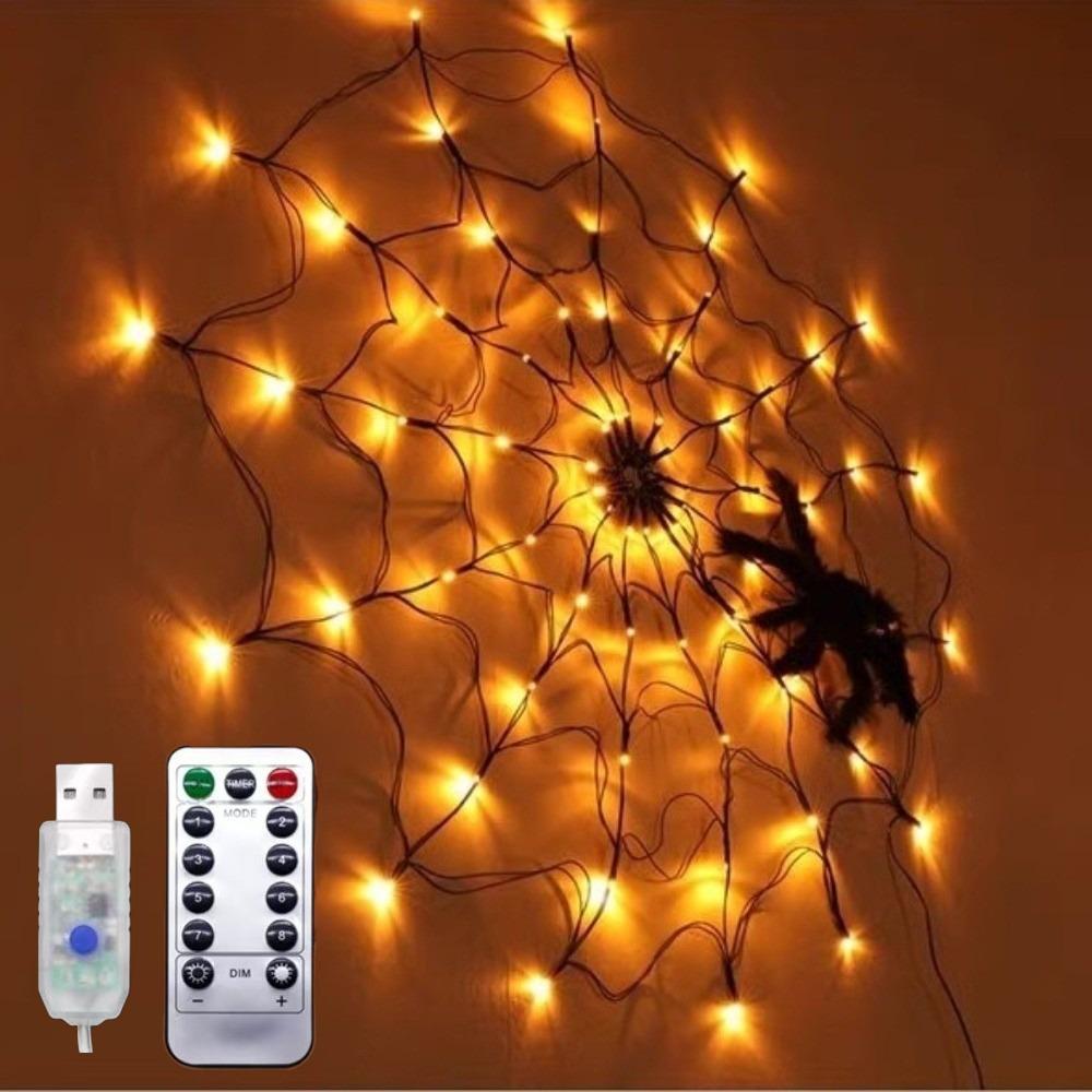 Halloween Spider Web Light Waterproof Party String Lighting Haunted House Light Atmosphere Decor