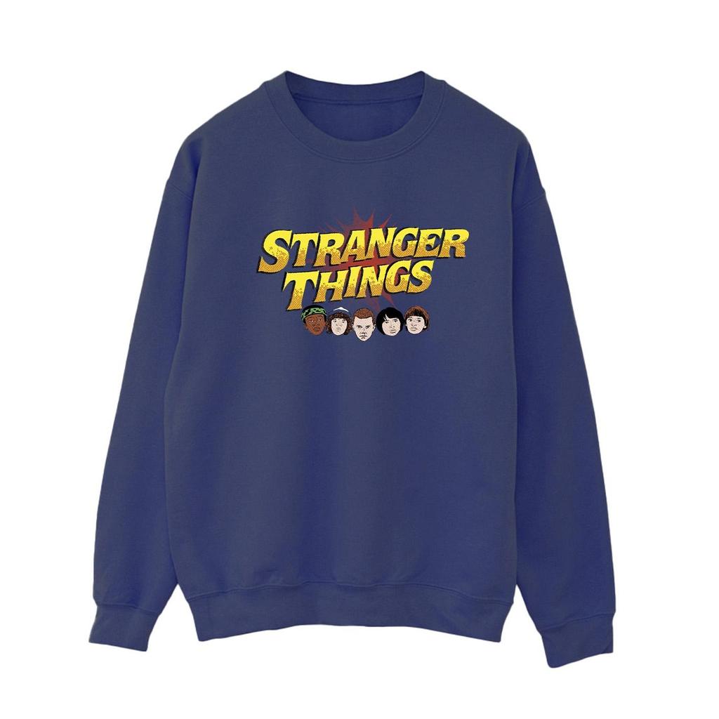 Netflix Womens/Ladies Stranger Things Comic Heads Sweatshirt