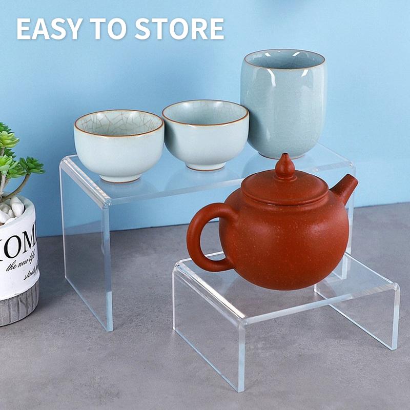 Desktop Display Stand Acrylic Multi Layer Transparent Storage Rack for Classroom Supplies Office Desk Organizer