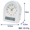 Casio TTM-160NJ-8JF Будильник, Радиоуправляемый, Серебристый, Аналоговый, Постоянно включенный, Температура, Влажность, Календарь