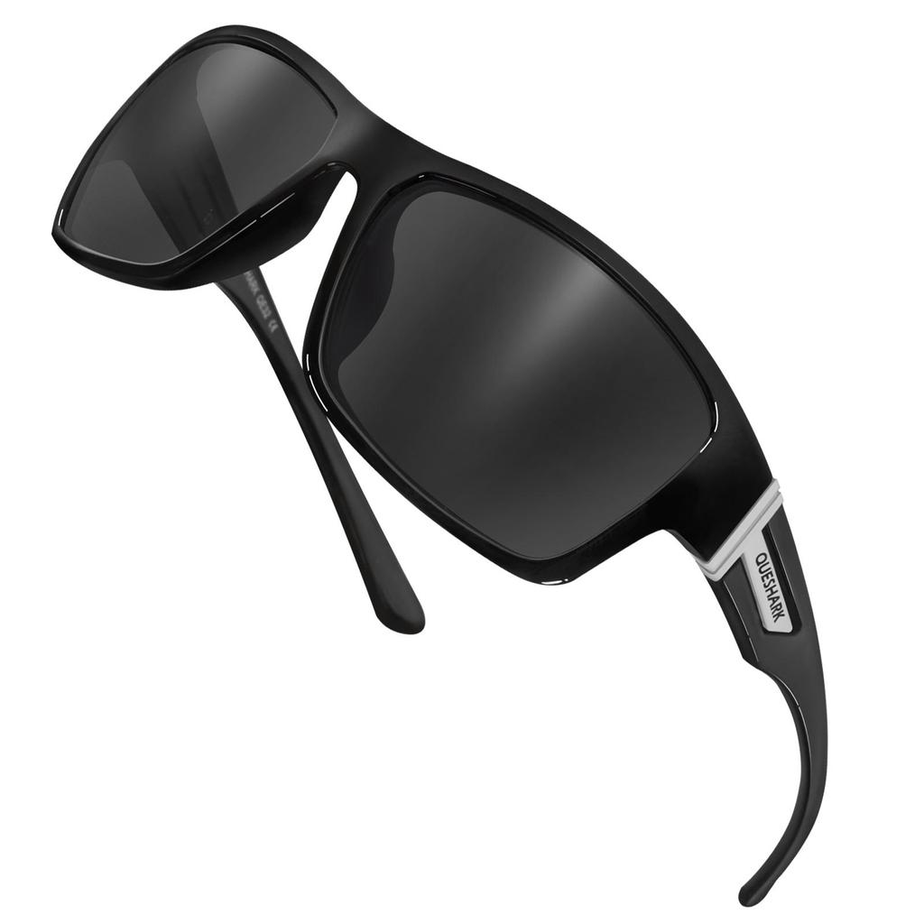 Queshark Square Polarized Cycling Glasses UV400 Sport Eyewear Camping Hiking Fishing Sunglasses