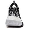 Li Ning BadFive 4 Амортизирующие износостойкие дышащие кроссовки для баскетбола средней высоты мужские Черно-белые ABFU015-5