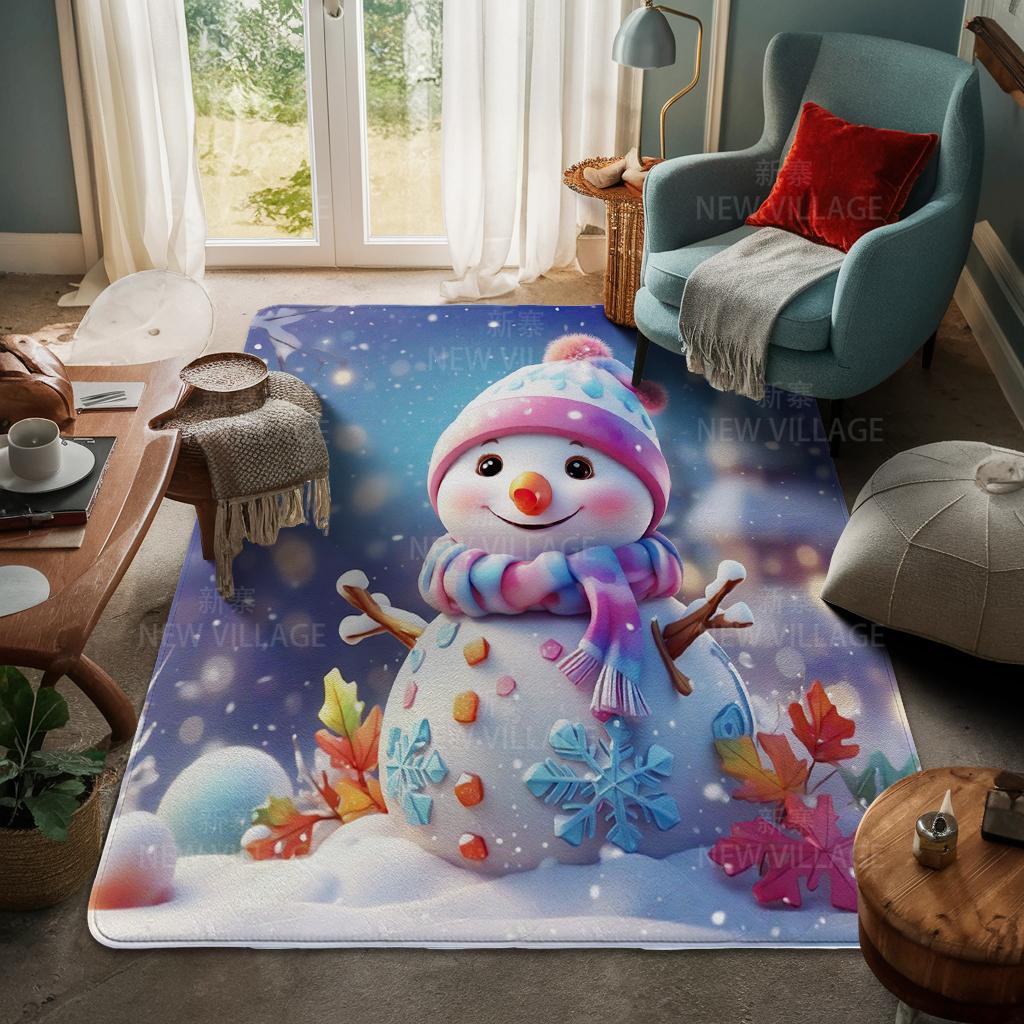 Ковер у входа в дом Домашний коврик у двери Гостиная Ванная Комната Ноги ванная комната Нескользящие коврики с водопоглощением для ванной Счастливого Рождества зима