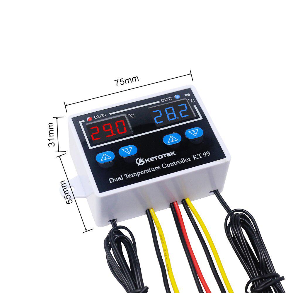 Digital Thermostat for Incubator 12V 24V 110V 220V Temperature Controller Regulator Control Switch Thermoregulator 10A 230VAC