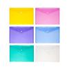 A4 Clear Document Bag Paper File Folder Stationery School Office Letter Envelope Folder Translucent Case PP 6 Candy Colors