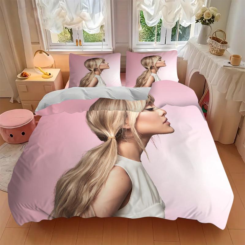 3Pcs Blonde Beauty Profile Bedding Sets For All Sizes New 3D Printed Bed Cover Comforter Duvet Cover Pillowcase Bedroom Decoration