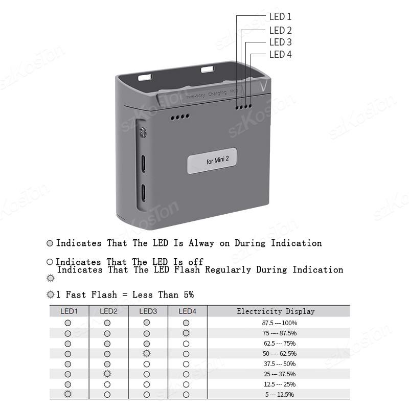 Для DJI Mini 4K/MINI 2/Mini 2 SE зарядный концентратор 2-сторонняя батарея USB зарядка пульт дистанционного управления батареи внешний аккумулятор аксессуары для дронов