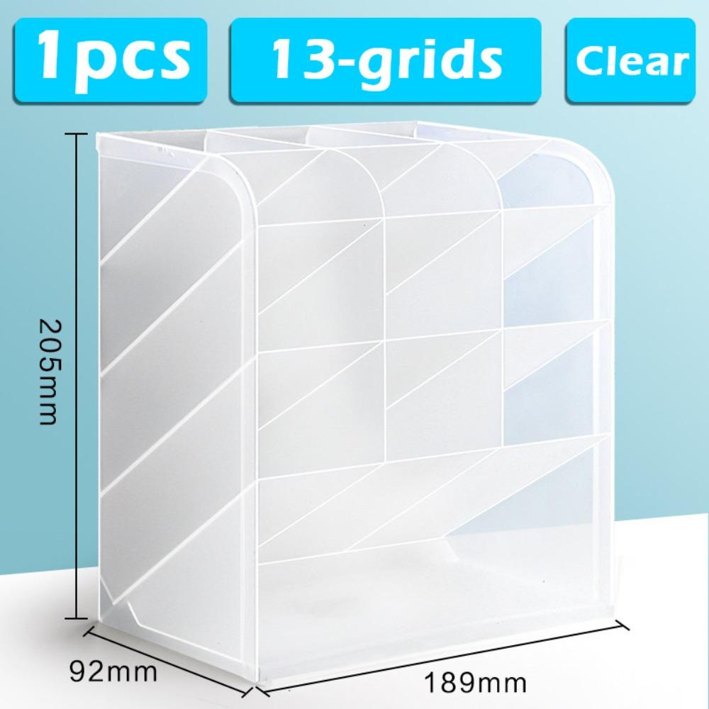 Plastic Pen Holder Large Capacity Stationery Display Stand Simple Pen Bucket Gift