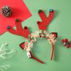 Glowing Elk Hair Hoop Antlers Headband Christmas Decoration Glowing Headband  Girl