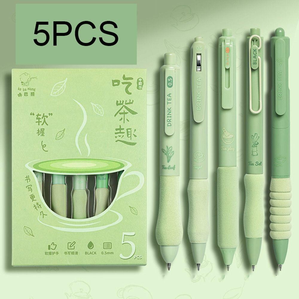 0,5 мм черная сменная ручка пластиковая нейтральная ручка креативная шариковая ручка для 5 шт./набор канцелярских принадлежностей