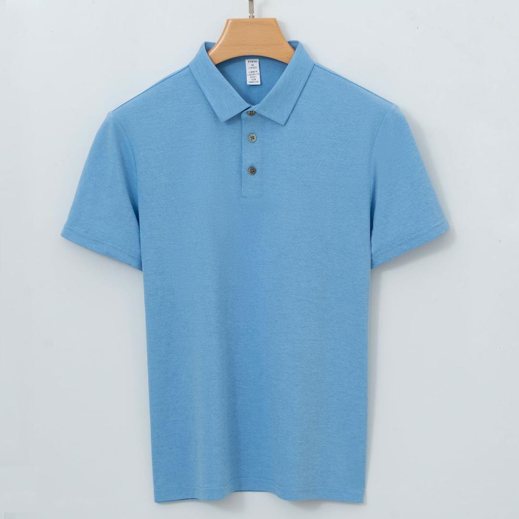 Спортивная рубашка поло с воротником-стойкой Футболка с короткими рукавами Мужская рубашка поло