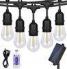 Solar Garland Garden Balcony Lamps 5M 10 Led Remote Control S14 Chain