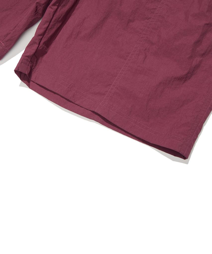 BROWNBREATH Tag Nylon Shorts - Burgundy