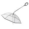 Clear Pet Umbrella Dog Rainy Day Dog Leash With C Shaped Handle