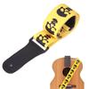 Guitar Strap Acoustic Electric Bass Ukulele Belt Adjustable Skull Pattern Leather HeadYellow
