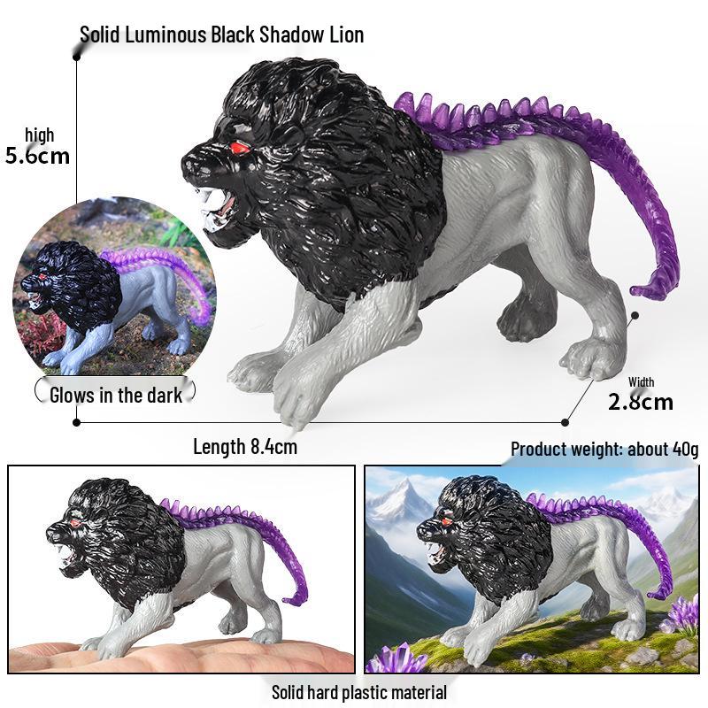 Realistic African Wildlife Lion Toy Set: Male, Female, and Mountain Lion for Children's Cognitive Learning