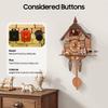 Vintage Cuckoo Wall Clock with Bird Chime, Nordic Decor Wooden Wall Clock, Hanging Wall Clock Decoration 25*10*50cm