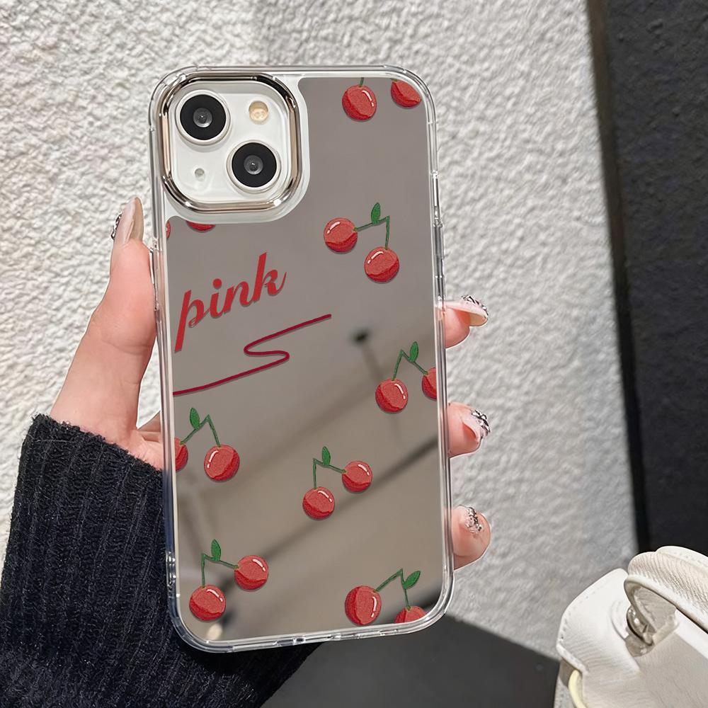 Модный чехол для телефона с зеркалом для макияжа для IPhone 17 16 16e 15 14 13 12 11 Pro Max 17E Прозрачный силиконовый чехол Coque
