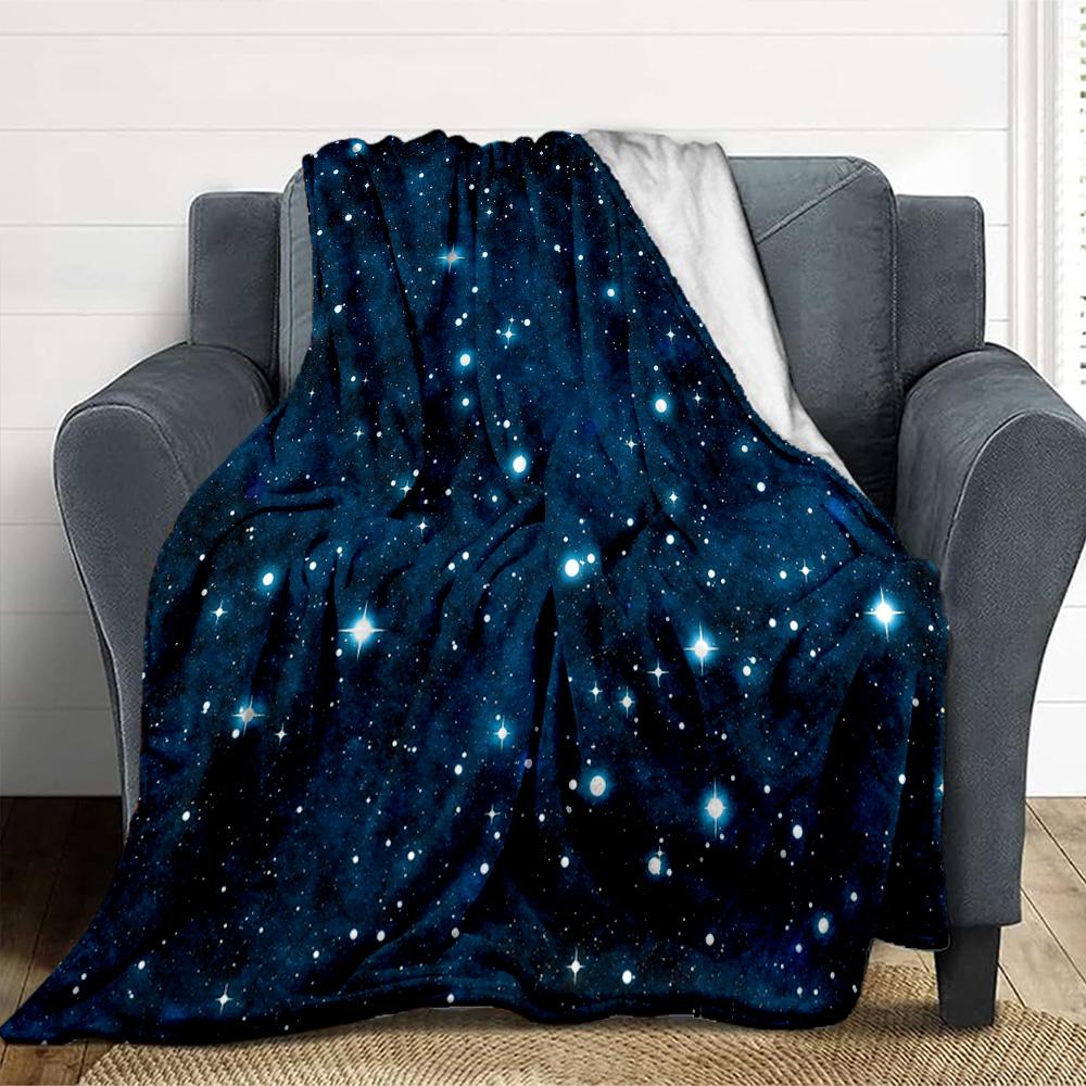 Starry Sky Flannel Blanket Throw Blanket Soft Warm Sofa Bed Camping Car home Decor Unique Christmas Gift C9302242