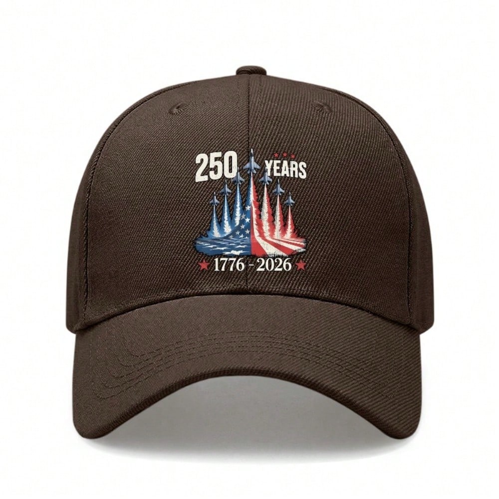 [250 Years Baseball Cap] 1776-2026 USA Patriotic Print Lightweight Breathable Adjustable Casual Outdoor Sports Hat For Independence Day Gift - Sun Cap