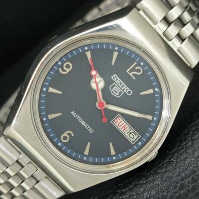 ОРИГИНАЛЬНЫЕ ВИНТАЖНЫЕ МУЖСКИЕ АВТОМАТИЧЕСКИЕ ЧАСЫ SEIKO 5 6309A ЯПОНИЯ СИНЕГО ЦВЕТА a708326-1