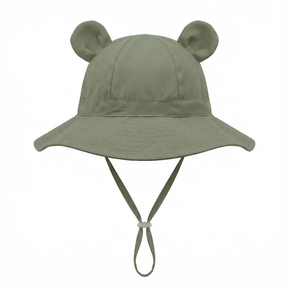 Cartoon Bear Kids Sunshade Bucket Cap Breathable Folding Baby Sun Hat Children Fisherman Hat Girls