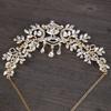 Forehead Rhinestone Headdress Sparkling Bridal Tiaras Head Chain Women Hair Jewelry  Bridal Party
