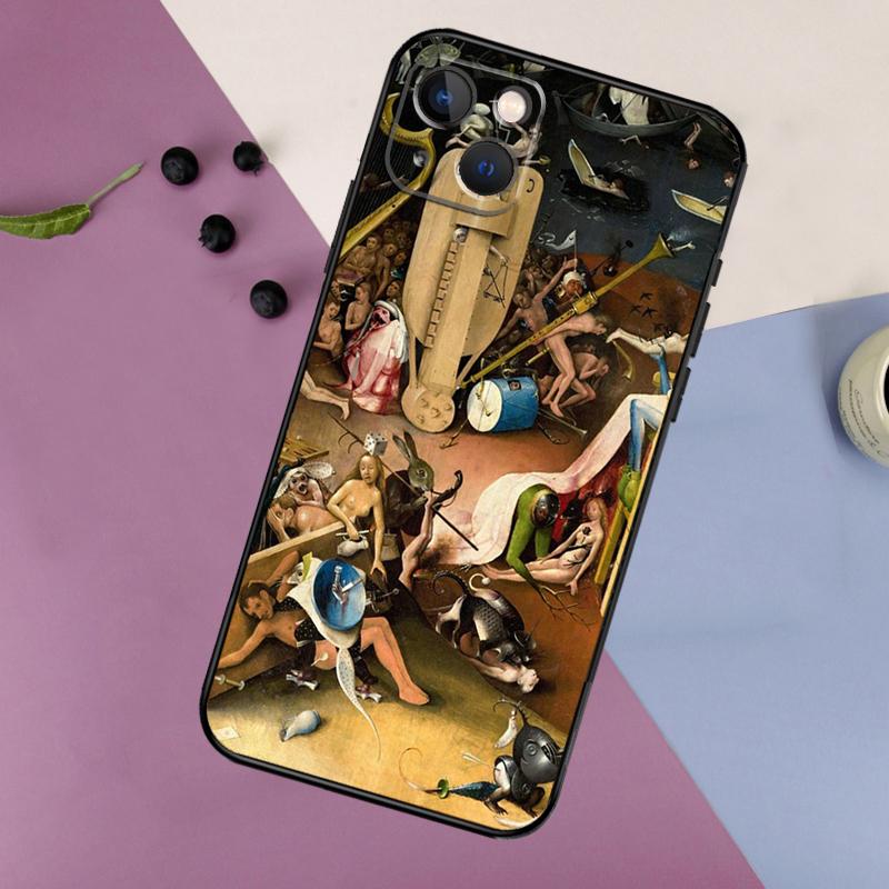 Hieronymus Bosch Art Painting Silicone Case For iPhone 17 15 14 12 11 13 Pro Max 16 Plus 12 13 Mini 16e 17 Air Back Cover