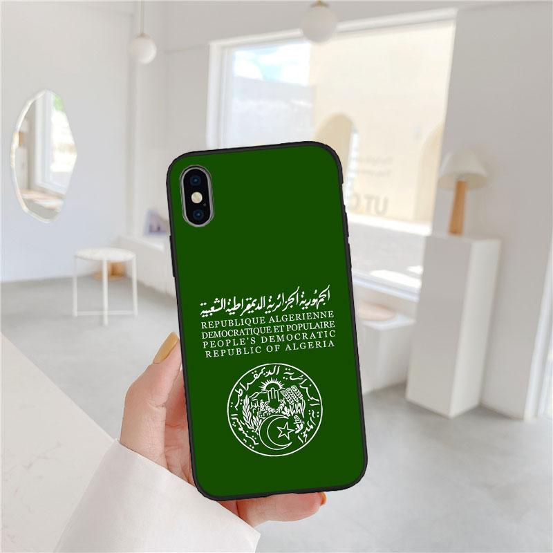 CJ2 Algerian Passport Flag Soft Shell Phone Case for Redmi Note 10 11 12 Pro Max 10S 10C 10T 11A 11S 12S 12C